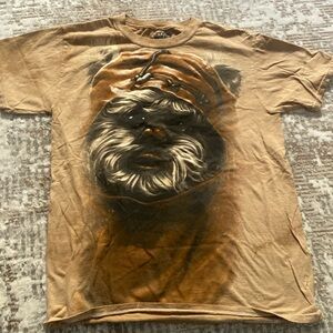 Star Wars Fifth Sun yellow brown Ewok character graphic T-shirt